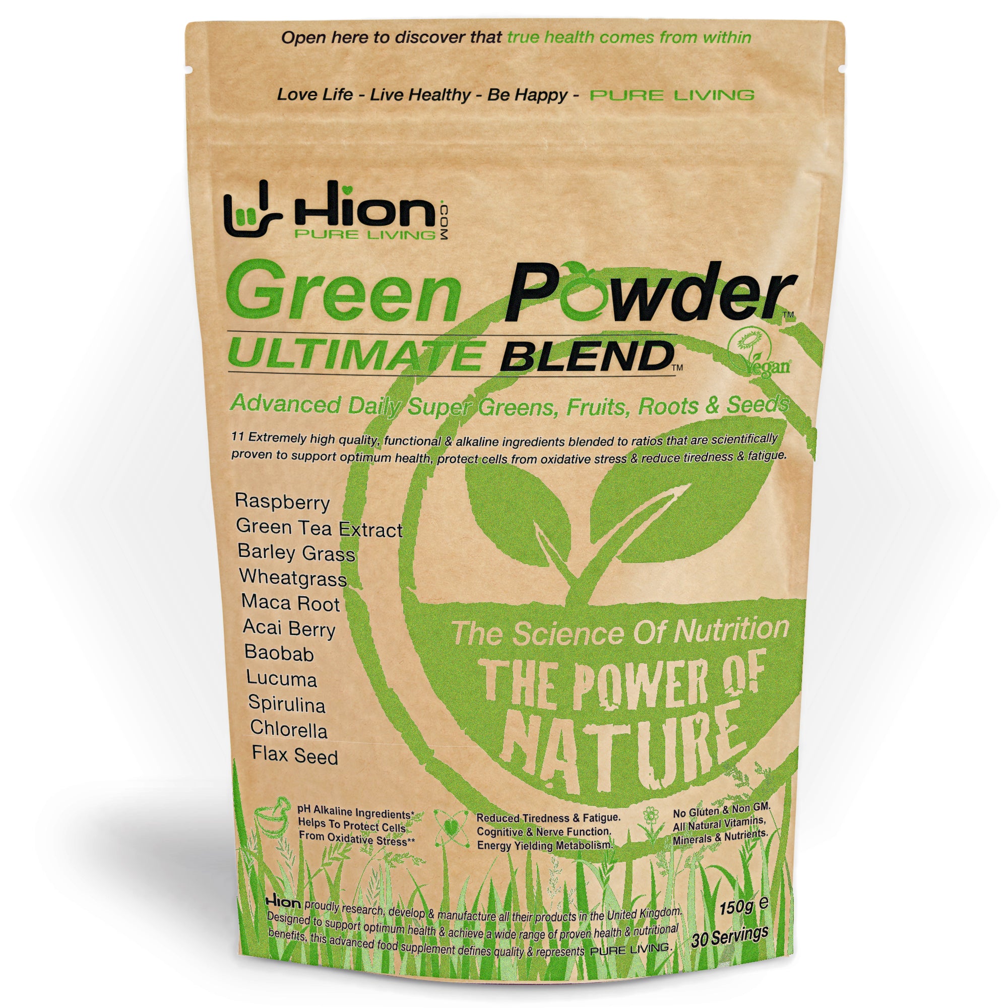 Hion Superfoods | Super Greens | Green Powder | Purple Powder | Vegan