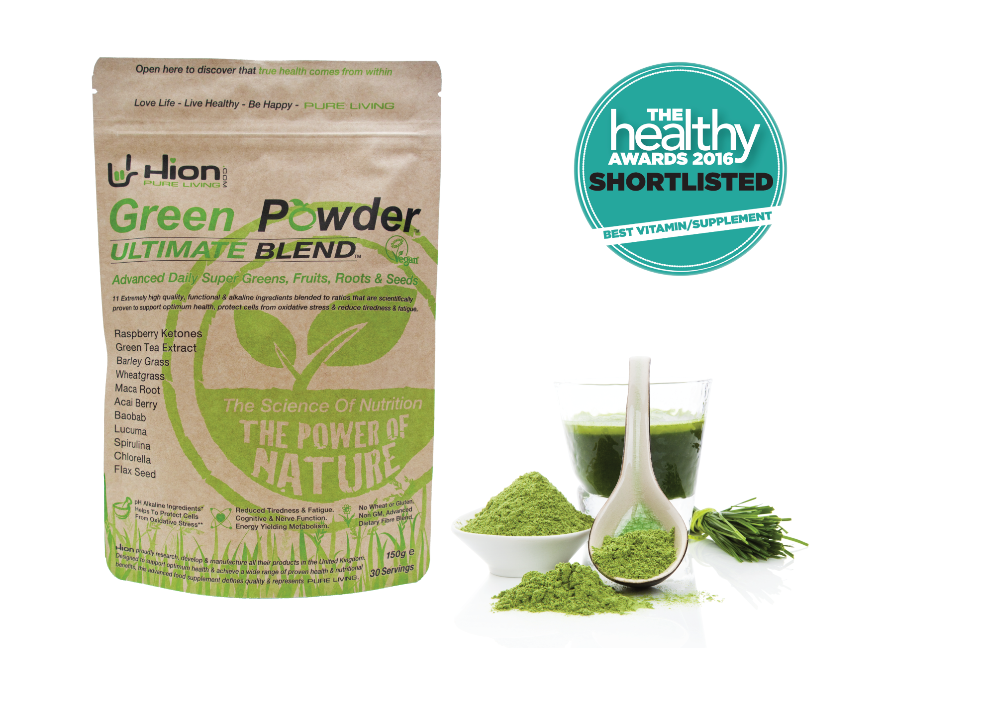 Hion Superfoods | Super Greens | Green Powder | Purple Powder | Vegan