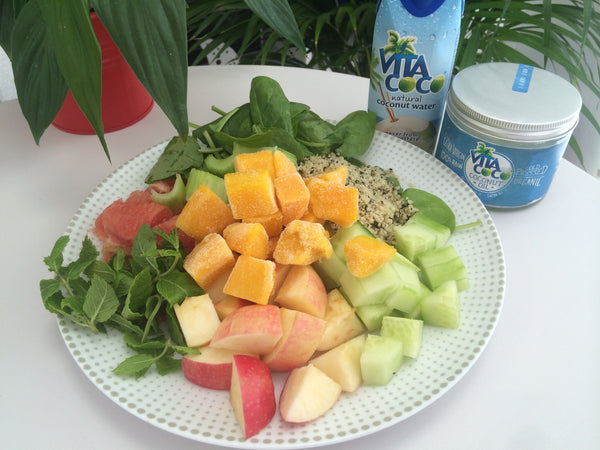 Hion green powder alkaline protein vegan smoothie