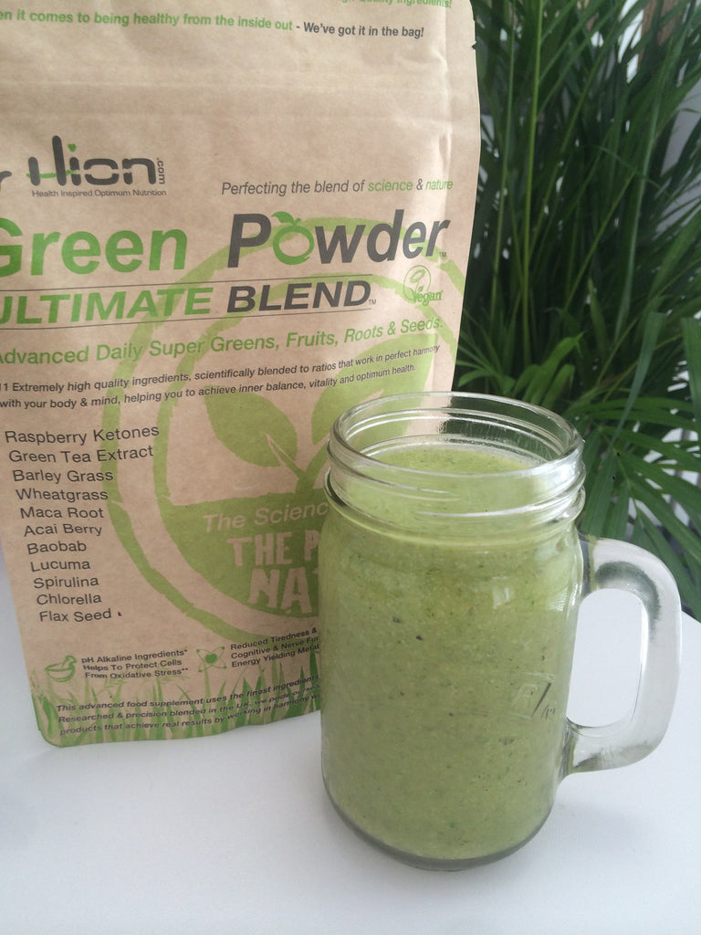 Hion green powder healthy detox smoothie
